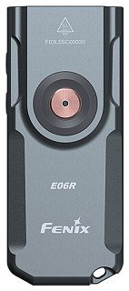 Фонарь-брелок Fenix E06R серый - фото 3