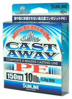Шнур Sunline Cast Away PE 0,6 10lb 150м Pearl Blue