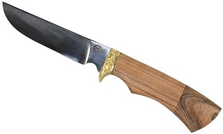 Нож ИП Семин Пластун сталь 65х13 литье ценные породы дерева