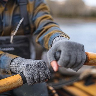 Перчатки Simms Wool 1/2 Finger Glove Steel  - фото 3