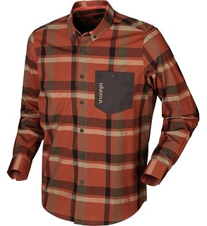 Рубашка Harkila Amlet L/S dark burnt orange check  - фото 1