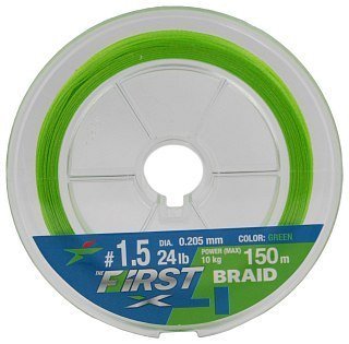 Шнур Intech First Braid X4 150м 1,5/0,205мм green - фото 2