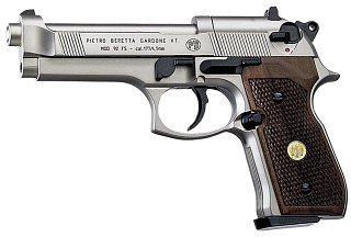 Пистолет Umarex Beretta M92FS никель дерево