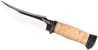 Нож Росоружие Русский 3 95х18 рукоять позолота береста гравировка - фото 3