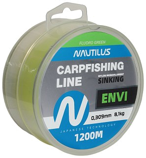 Леска Nautilus Envi Fluoro green 1200м 0,309мм 8,1кг - фото 6