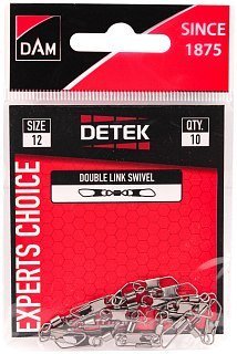 Вертлюг DAM Detek с застежками double link swivel 12