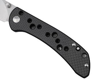 Нож Sanrenmu 9165-KB складной сталь 12C27 Brush black carbon fiber overlay G10 - фото 7